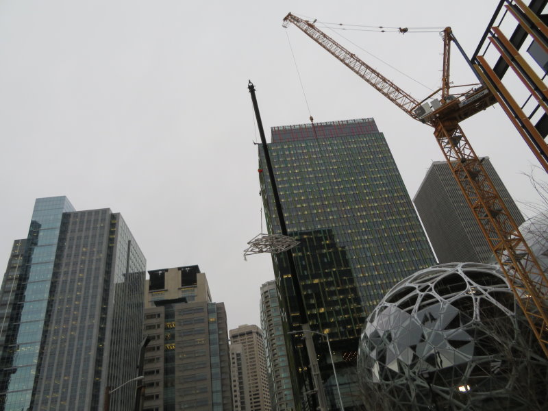 Construction work on a Large Ball object in Seattle